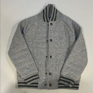 Polo by Ralph Lauren Gray Bomber Sweatshirt Jacket Size 6